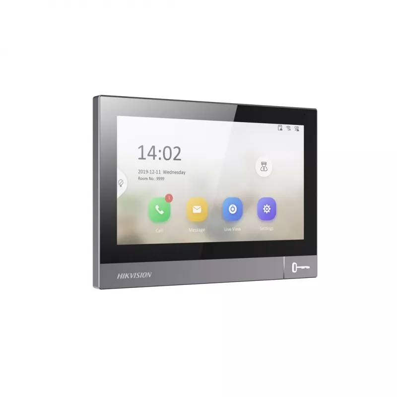 Vidinė vaizdo domofono stotelė Hikvision DS-KH8381-WTE1 7 col. 1024x600, PoE, Wi‑Fi, MicroSD