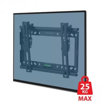 Sieninis TV laikiklis ESPERANZA ERW010 14–50 col. (35,6–127 cm), pasvirimas 15°, VESA 75×75–200×200, maks. apkrova 25 kg, juodas