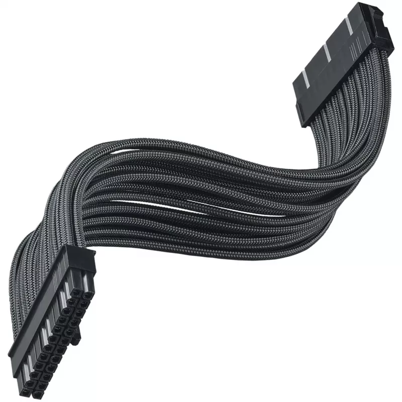 SilverStone PP07E - Maitinimo ilginimo laidas - ATX, 24 kontaktų (motina) į ATX, 24 kontaktų (tėvas) - 30 cm - Juoda
