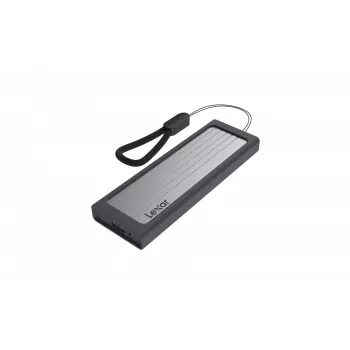 SSD korpusas Lexar E6 Silver M.2, PCIe, USB 3.2 Gen 2 (10 Gbit/s), USB-C, aliuminis, vienas M.2 iki 4 TB