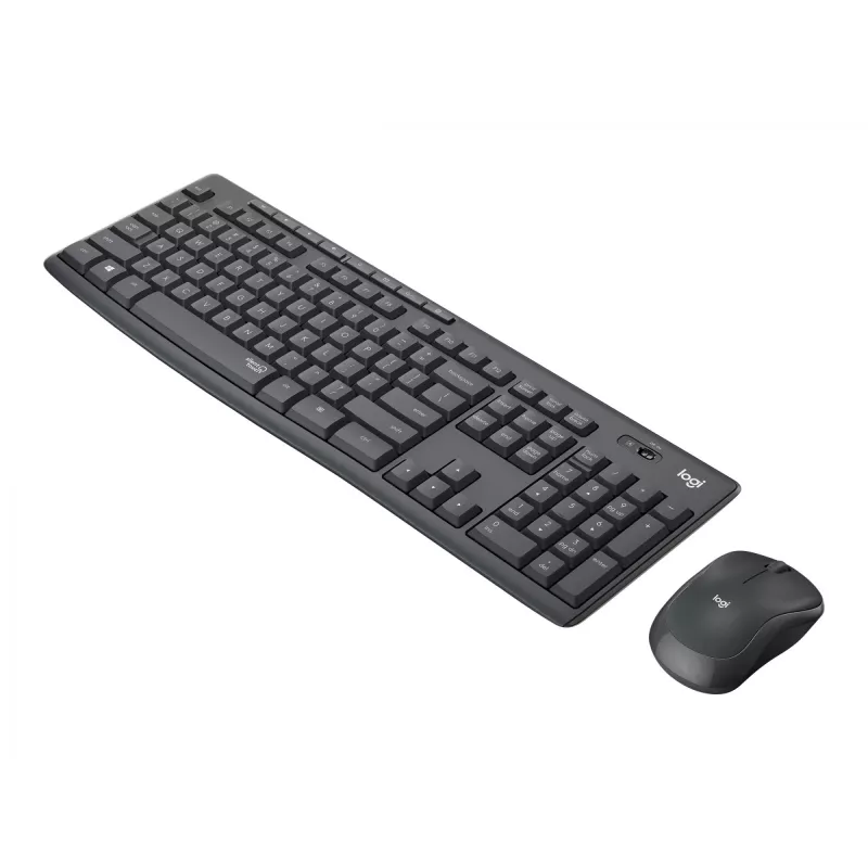 Logitech MK295 Silent - belaidis klaviatūros ir pelės rinkinys - 2,4 GHz - grafitas - vengriškas išdėstymas