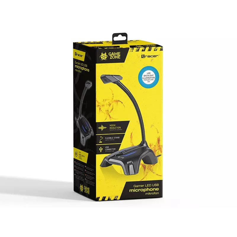 Stalinis kondensatorinis mikrofonas Tracer TRAMIC46620 USB