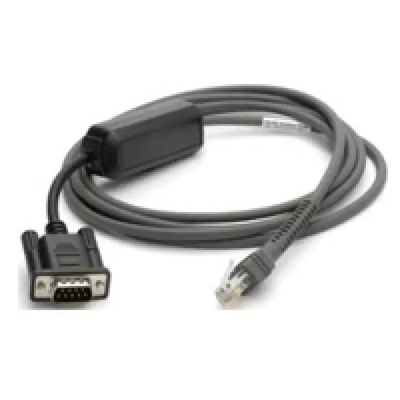 Zebra CBA-R10-S07ZBR juodas RS232 nuoseklusis kabelis, DB-9 (M), 2,13 m