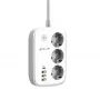 Power Strip Tellur TLL331521 Smart WiFi su 3 kištukiniais lizdais, PD 30W, QC 18W
