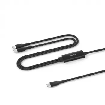 Belkin CAC004HQ1.5MBK, 1,5 m, USB-C, 2 x USB-C, USB 2.0, 0,48 Gbit/s, Juoda