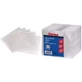 Hama CD Slim Box, 25 vnt./pakuotė, talpina 1 diską, permatoma