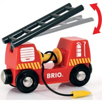 BRIO traukinukas Gaisrinis automobilis su sirena