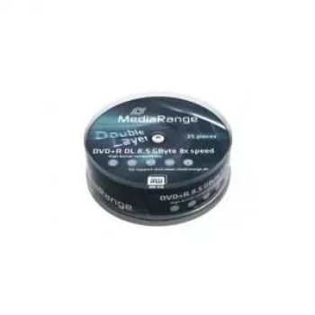 MediaRange 25 vnt. DVD+R DL 8,5 GB (240 min.) 8x – Spindel MR469