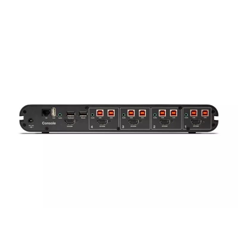 Belkin 4P Sngl Head DP/HDMI į DP/HDMI vaizdo saugus stalinis KVM jungiklis PP4.0 (F1DN104KVM-UN-4)