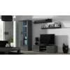 TV stovas Cama Meble SOHO 140 – 1400×430×370 mm, pilkas viršus (medžio drožlių plokštė), pilkas rėmas