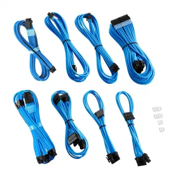 CableMod RT-Series PRO ModMesh 12VHPWR dviejų laidų rinkinys ASUS/Seasonic, šviesiai mėlyna