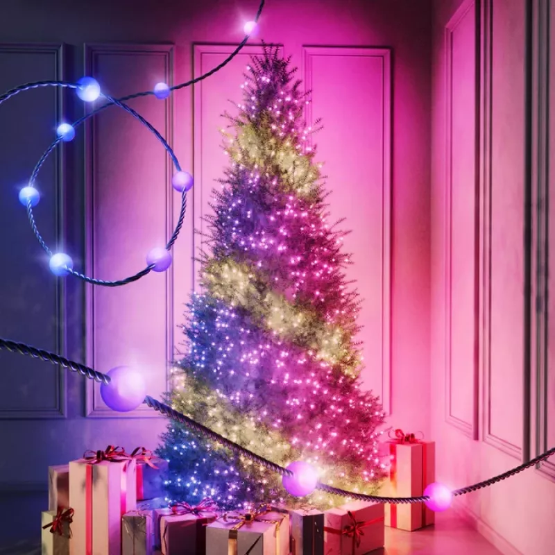 Twinkly Candies LED Kalėdinės eglutės lemputės TWKP100RGB-T 6 m 100 karoliukų formos švieselių