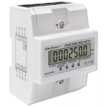 Trifazis elektroninis skaitiklis QOLTEC 50992 400V 100A