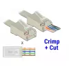 RJ-45 kištukas DeLOCK 86454, 20 vnt., skaidrus polikarbonatas