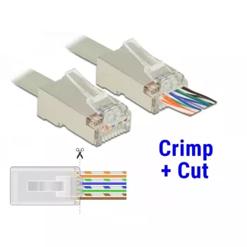RJ-45 kištukas DeLOCK 86454, 20 vnt., skaidrus polikarbonatas