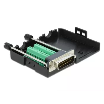 Adapteris D-Sub15 (vyriškas) į gnybtų bloką su korpusu DeLOCK 66566