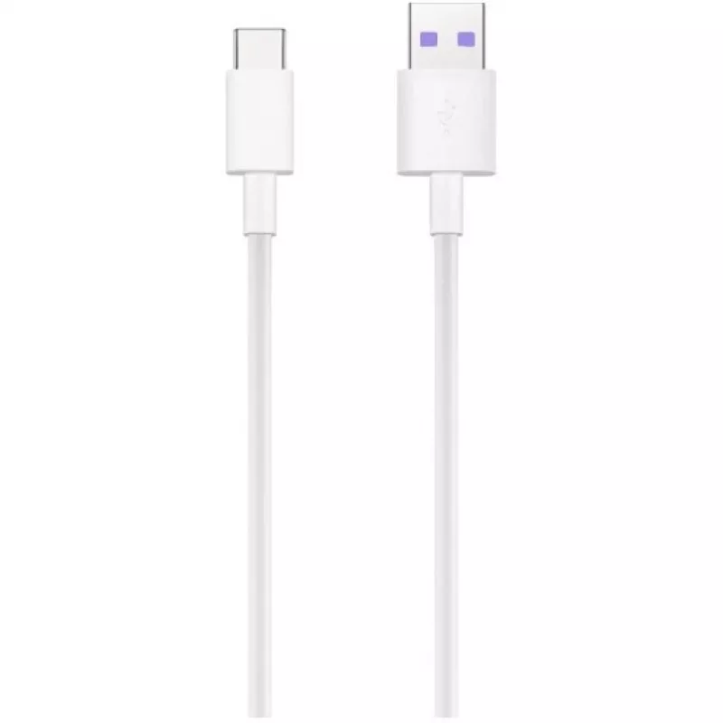 Huawei AP71 / HL-1289 greitojo įkrovimo ir duomenų kabelis Type-C – baltas BULK