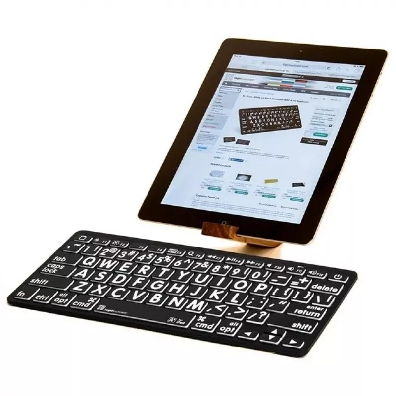 Logickeyboard Universal Bluetooth klaviatūra LKB-LPWB-BTPC-DE QWERTZ vokiška juoda