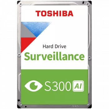Kietasis diskas vaizdo stebėjimui TOSHIBA S300 AI 8TB CMR, 3,5'', 512MB, 7200RPM, SATA, 64 kameros, 24/7, TBW: 550
