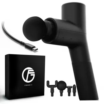 Extralink Massage Gymgun Fit 2.0 Lite masažinis pistoletas, 4 galvutės, 6 režimai