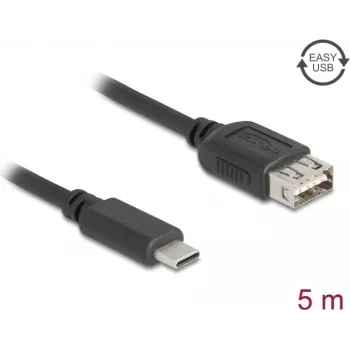 USB laidas DELOCK 81539 USB Type-C į USB Type-A, 5 m ilgio