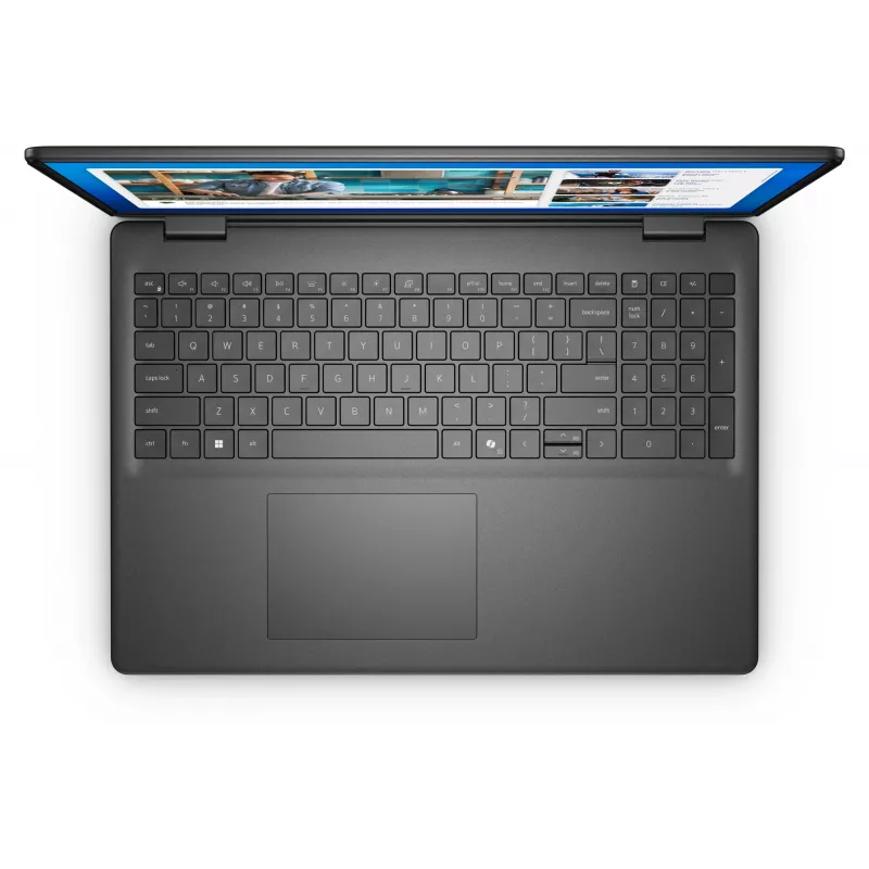 Dell 16 DC16250 anglies juodos spalvos nešiojamas kompiuteris, 16 colių, Full HD+, Intel Core 5 120U, 16 GB DDR5, 512 GB SSD