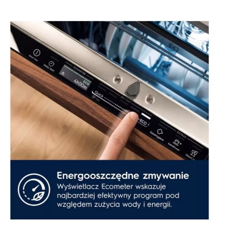 Įmontuojamas indaplovė Electrolux EES48401L — 600 mm, 13–14 komplektų, A energijos klasė, 10,5 L/ciklas