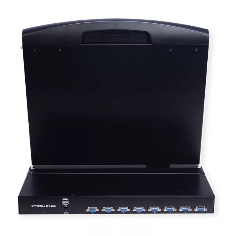 Rack konsolė VALUE 26.99.0160 1U, 17 colių (43,2 cm) LCD 1280x1024, USB klaviatūra/pelė, juoda