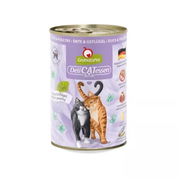 GRANATAPET DeliCATessen Antis ir paukštiena - šlapias kačių ėdalas - 400g