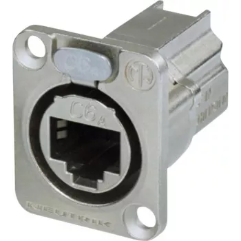 Neutrik NE8FDX-P6 eterneto jungtis, CAT6, lizdinė, D formos, juoda
