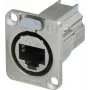 Neutrik NE8FDX-P6 eterneto jungtis, CAT6, lizdinė, D formos, juoda