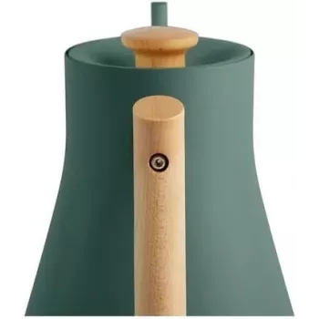 Elektrinis virdulys Fellow Stagg EKG PRO 1L, 1200W, žalia matinė, nerūdijantis plienas, medinė rankena, reguliuojamas 40–100°C