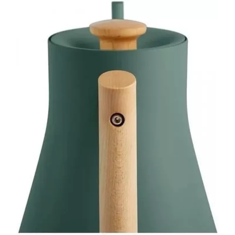 Elektrinis virdulys Fellow Stagg EKG PRO 1L, 1200W, žalia matinė, nerūdijantis plienas, medinė rankena, reguliuojamas 40–100°C