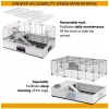 Narvas FERPLAST Modular 2 triušiams ir jūrų kiaulytėms 109x72x56 cm, metalinis, pilkas, tarpai tarp strypų 23 mm