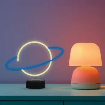 Manta SNL38BLT Stiliaus Neoninė Planeta LED dekoratyvinė lempa