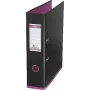 ELBA Ordner myColour, Rückenbreite: 80 mm, schwarz-pink DIN A4, Einband außen - innen Papier - PP Folie kaschiert (10489 SW-PI)