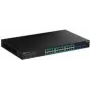 TRENDnet TPE-30284 – Smart valdomas komutatorius – 24 prievadai 10/100/1000 (PoE+) + 4 prievadai 10 Gigabit SFP+ – montuojamas į stelažą – PoE+ (370 W) – AC 100–240 V