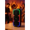 Nešiojamas stereo garsiakalbis SQUEAK SQ1009 – Bluetooth 5.3, 45W RMS, 10h baterija, FM, USB, AUX, LED, 1800 mAh, Juodas