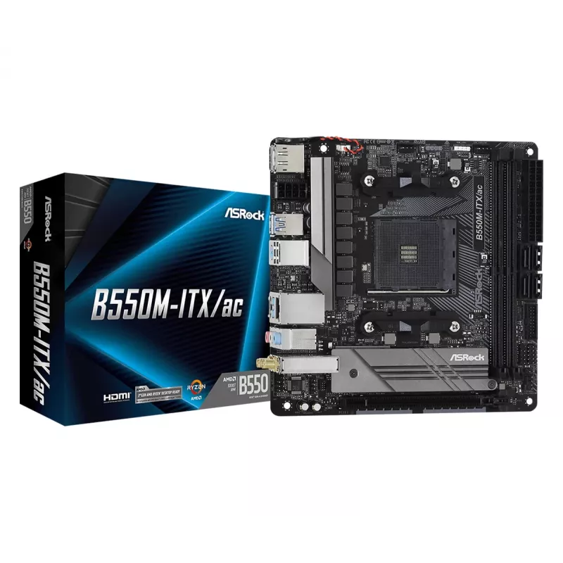 Pagrindinė plokštė ASRock B550M-ITX/ac AMD B550 Socket AM4 mini ITX