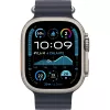 APPLE Watch Ultra 2 GPS + Cellular 49mm natūralaus titano korpusas su tamsiai mėlyna vandenyno juosta