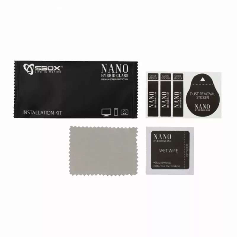Sbox NANO HYBRID GLASS 9H apsauginis stiklas, skirtas HUAWEI P-SMART 2021