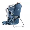 Nešiojama kuprinė vaikui DEUTER Kid Comfort Active mėlyna, poliamidas, iki 22 kg, saulės stogelis, pėdų atrama, VariQuick, Lite Air