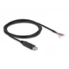 DeLOCK adapterinis kabelis USB 2.0 Type-A prie RS-485 2 m juodas