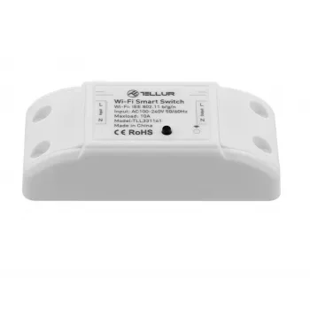 Inlinis WiFi jungiklis Tellur TLL331161 2200W – išmanus relė lempoms ir prietaisams
