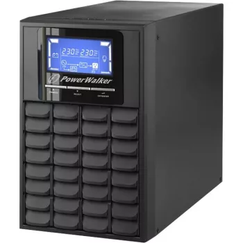 POWERWALKER VFI 1000 C LCD UPS Nepertraukiamo maitinimo šaltinis On-Line 1000VA 3x IEC USB/RS-232 LCD Bokštas