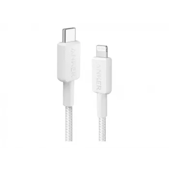 Laidinys Anker A81B5G21 — 0,9 m, USB‑C – Lightning, baltas