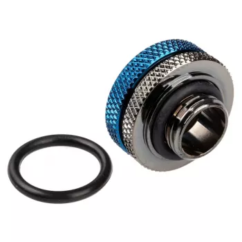 Bitspower Multi-Link Adapter G1/4 inch vyriškas sriegis prie 16 mm išorinio skersmens kieto vamzdelio tiesi jungtis, blizgi juoda