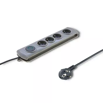 Qoltec 50164 apsauginis filtras su 4 kištukiniais lizdais, 2,5 m kabeliu