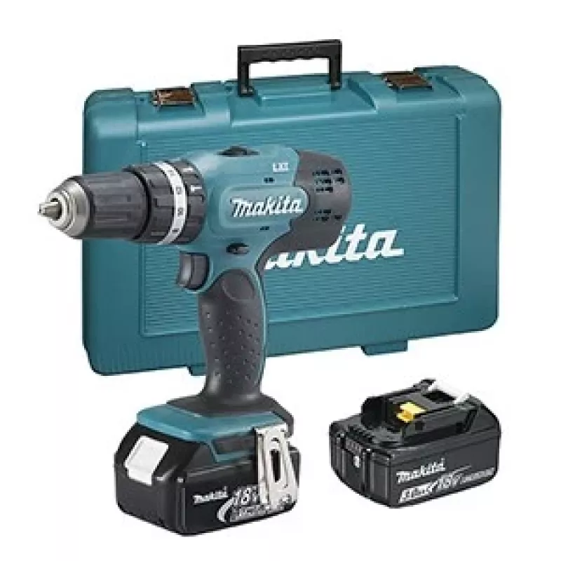 Gręžtuvas Makita DHP453RFE, be rakto, juodai mėlynas, 1,8 kg