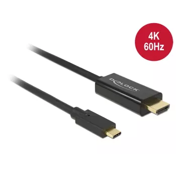 Vaizdo kabelio adapteris DeLOCK 85291 USB Type-C HDMI 2 m Juoda